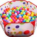 EocuSun Kids Ball Pit Large Pop Up Toddler Ball Pits Tent for Toddlers Girls Boys for Indoor Outdoor Baby Playpen w/Zipper Storage Bag, Balls Not Included (ARed)