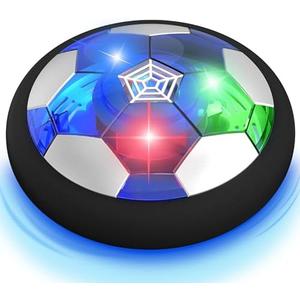 Hover Soccer Ball Boy Toy, Air Powered Floating Hover Soccers with LED Light, Kids Training Soccer Ball Indoor Outdoor Game, Birthday Gifts for Age 3 4 5 6 7 8-10 Years Old Boys Girls