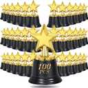 100PCS Mini Star Trophy Awards 4.5 Inch Gold Award Trophies Participation Trophy Plastic Trophy for Adults Kids Classroom School Party Favors Rewards Winning Prizes Competitions Goodie Bags Event