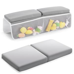 Baby Bath Kneeler and Elbow Rest Pad Set, Bathtub Kneeling Pad, Baby Accessories for Bath, Relieve Your Knees and Elbows (Black)