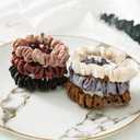 4 x 6PC genuine silk hair loop, women's satin elastic headband, comfortable silk headband, elastic headband as a gift for girls