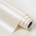 WRAPAHOLIC Cream Pearl Glossy Wrapping Paper,Off White Solid Color Gift Wrapping Paper - Perfect for Birthday,Baby Shower,Wedding,Valentine's Day - 17in x 32.8ft Roll, 46 Sq. Ft