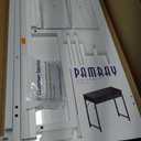 Pamray 32 Inch Small Computer Desk with 2 Drawers for Bedroom Study Writing Home Office Table for Small Spaces White