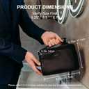 Everfun Compact Toiletry Bag for Men and Women Traveling, Wide Open Shaving Dopp Kit, Water Resistant Makeup Organizer with Wet Dry Compartment - Black, Small, Size 9.25 x 5.5 x 6.75 inches