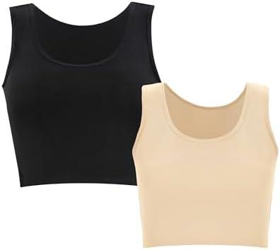 LODAY Women Transgender Tomboy FTM Elastic Chest Binder Bra Pullover Tank Top, 4XL