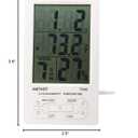Indoor Outdoor Thermometer Hygrometer Room Humidity Test Meter with Desk-top Placing or Wall Hanging Two Ways of Placement Digital Temperature Monitor Gauge with External Sensor (Model TH95) (White)