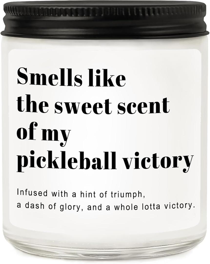 Pickleball Gifts for Women Men, Pickleball Accessories, Lavender Scented Candle - Funny Gifts Pickleball for Lovers, Players, Fans, Sports