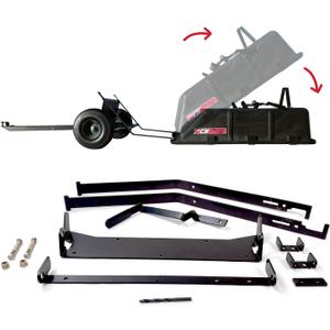 Brinly FDK-10BH-A The Roger 180-Degree Full Dump Kit 10 cu. ft. Poly Cart