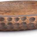 Samhita Mango Wood Decorative Bowl Home Decor Home Decorative Centerpiece Farmhouse Country, Restaurant, Caf (14" x 6" x 2.3")