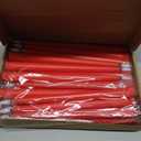 Macarrie 24 Packs Flameless Taper Candles Battery Operated Fake 11 Inch Long Candlelight LED Flameless Candlesticks Flickering Tapered for Spring Summer Wedding(Red)