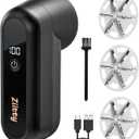 Fabric Shaver and Lint Remover for Clothes, Rechargeable Lint Shaver with LED Display & 6-Blade, Sweater Shavers to Remove Pilling, Fuzz Remover Fabric Shaver for Clothes and Furniture (Black)