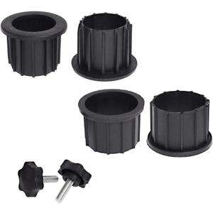 DGQ Patio Umbrella Base Stand Hole Ring Plug Cover 4 Pcs with Umbrella Stand Base Tightening Knobs Umbrella Base Adapters Adjustable Piston Umbrella Replacement Parts for Deck, Garden, Lawn