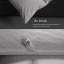 KRT Luxurious Goose Feathers Down Comforter - Grey Thickened Heavyweight Warmth Duvet Insert - 100% Cotton Cover with Corner Tabs (King Winter, 106''x90'')