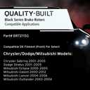 QUALITY-BUILT Front Brake Rotor, Black Series BR72115G, Compatible with 2000-2012 Chrysler/Dodge/Mitsubishi (Eclipse,Galant,Lancer,Outlander,Sebring,Stratus)
