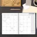 AT-A-GLANCE Planner 2026-2027 Monthly Academic 12-Month July-June Calendar Notebook, 8-1/2" x 11", DayMinder, Charcoal (AYC47045)