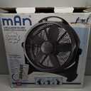 MAN 20-Inch Floor Fan, Gray and Black, High-Velocity Air Circulator, Adjustable Tilt, Indoor Cooling