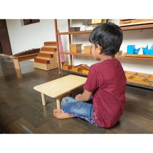 15.5" 
Wooden Montessori Chowki for Kids/Short Study & Play Table for Children & Toddler