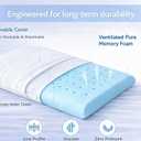 DLIGHT BD Slim 3.2" Stomach Sleeping Memory Foam Pillow-Thin, Flat, Soft Yet Supportative for Belly, Back& Stomach Sleepers