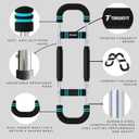 Twister Arm Trainer, Adjustable Resistance Levels, Chest & Arm Workout Equipment for Men & Women, Anti-Slip, Sweat-Resistant Handles and Travel Bag, 66lbs(beginner), 88lbs(intermediate),110 lbs (Advanced).