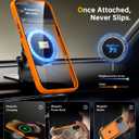 JUESHITUO for iPhone 16 Case with 1X Screen Protector, [Tailored for MagSafe] [Mil-Grade Shockproof Defense] with Integrated Lens Protection Translucent Silky Touch Phone Case for iPhone 16, Orange