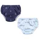 Hudson Baby Unisex Baby Swim Diapers, Blue Gray Shark, 4 Toddler