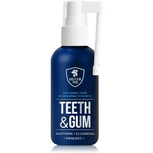 Pet Dental Care Spray for Dogs & Cats, Breath Freshener & Oral Hygiene Solution with Nano Silver & Tartar Buildup Support, Teeth Cleaning Gum Spray, Gentle Formula, No Brushing, 4 Oz