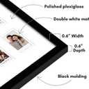 Americanflat 15x20 Picture Frame with 16 Openings for 2x3 Instant-Print Photos - Black Mini Picture Frames for Wall Display with Polished Plexiglass