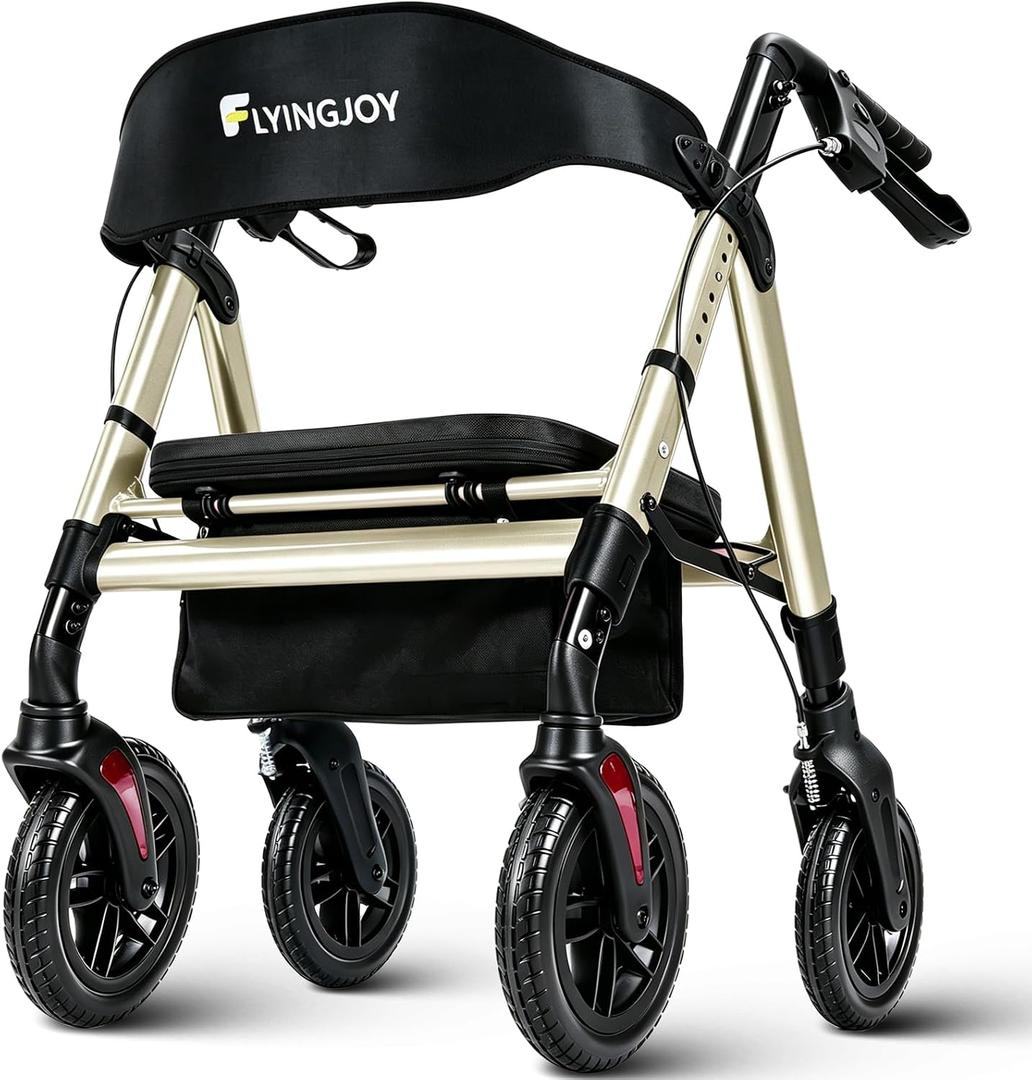 450Lbs Bariatric Rollator Walker,Heavy-Duty Walkers for Seniors with seat
Foldable|Dual Height Adjustable| Anti-tip Brakes| 8" All-Terrain Large Wheels |Rolling Walker For Adults & Mobility Impaired