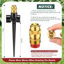Landical Above Ground Irrigation Garden Sprinkler System 3 Pack Lawn Sprinkler and 32.8 ft Garden Hose Drip Irrigation System Garden Watering System DIY Plant Watering Set for Yard (Black)