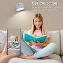 Deyagoo 2PACK Romote LED Wall Sconce - Rechargeable Wall Light, 3 Colors & 3 Brightness Levels, 360? Magnetic Rotating Head, Bedside Reading Lamp, Easy Install Battery Operated Lamp White