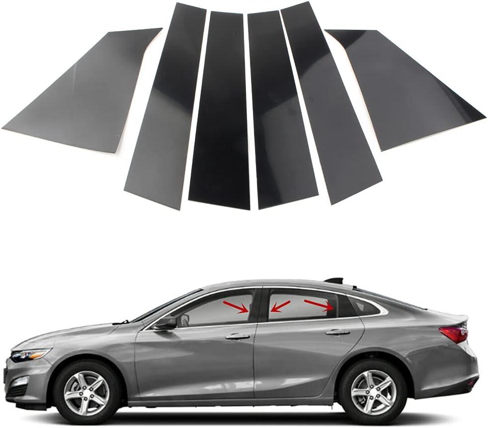 Three T Car Auto Side Door Window Pillar Posts Cover Trim for Chevrolet Malibu 2016 2017 2018 2019 2020 2021 2022 2023