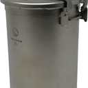 Valtcan 1800ml Titanium Rice Cooker Camping Pot Pressure with Locking Lid Lightweight Travel Backpacking High Altitude Cookware Reheat Soup Easy Rice & One-Pot Meals