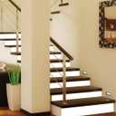FLFK White Stair Decals Set of 5 - Stair Stickers Decals Peel and Stick Vinyl for Stair Riser, 39.3" W x 7.08" H