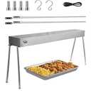 VEVOR Food Heat Lamp, 750W Hanging Commercial Food Heating Warmer, Stainless Steel Electric Strip Heater Light with Cord, Heatlamp Warming Equipment for Food Restaurant, Buffet, and Catering Kitchen