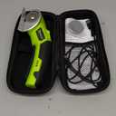 Cordless Electric Scissors: 4V Rechargeable Rotary Cardboard Cutter, 3000mAh Battery, with LED Light & Safety Lock, 2 Blades, Electric Box Cutter for Fabric Carpet Carton Plastic Leather Cloth (Green)