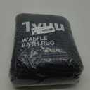 Black Long Bathroom Rug, Waffle Runner Rug Bathroom Non Slip Washable Super Absorbent Quick Dry Boho Farmhouse Bath Decor, 72"x24" Black