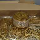 48Pcs Gold Candy Boxes with Lid, Vintage Plastic Round Favor Box for Candy, Chocolate, Small Gift Wedding Birthday Party Bridal Shower