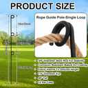 Ferraycle 12 Pcs 48 Inches/4 ft Three Rope Poles/Stakes for Creating a Rope Border Around Flower Beds, Fence, Trees, Garden, Walkways, Fountains