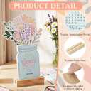 Crtiin 15 Sets Teacher Appreciation Gifts Desk Calendar 2026 2027 with Wooden Stand Mini Monthly Calendar Desktop Thank You Gift for Teacher Mentor Teaching Assistants Staff Office Supplies