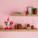 7.1"x5.1" Larger Valentines Day Gnome - Valentine's Day Decor Gifts Pink Resin Gnomes for Home Table Ornaments Sweet Valentines Day Gifts for Him Her