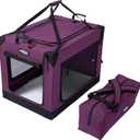 EliteField 4-Door Folding Soft Dog Crate, Aluminum Frame | Top Curtain, Washable Crate & Bed Covers, Backpack Carrying Bag, Indoor/Outdoor, Storage Pockets, Zipper Locks