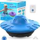 Pool Alarm with Indoor Receiver, 110dB Ultra Loud Floating Alarm for Inground & Above Ground Pools, Adjustable Sensitivity for Backyard Water Safety with Children & Pets, Navy-Black