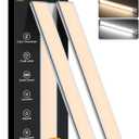 Gritin 14.7inch Under Cabinet Lighting Rechargeable 2 Pack- 3 Color Temps&5 Level Brightness, Super Bright, 4 Modes, Motion Sensor, Long Lasting - Easy Installation Magnetic Under Closet Lights-Silver