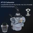 AT125 Carburetor Carb Air Filter Compatible with Coleman Powersports ATV AT125-B AT125-EX AT125-UT 125cc Quad Carb