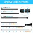 MEXAU 1Pack Black Tension Curtain Rod for Windows 29 to 64 inch, Never Rust adjustable curtain rod tension curtain rods no drilling7/8 Inch spring loaded curtain rods for Doorway Closet Door