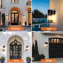 Porch Light Outdoor, Matte Black Exterior Front Porch Light with E26 Socket, Outdoor Wall Light,Exterior Wall Light, Doorway, Garage,2-Pack(Bulbs Not Included)