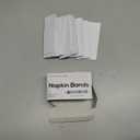 NATURALABEL Napkin Bands, Paper Napkin Rings Self Adhesive 500-Count (White) (1 Boxes (500 Units))