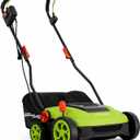 GreenSweep TurfoMax 2.0 Artificial Grass Sweeper | Electric Turf Sweeper for Synthetic Lawns, 5 Height Settings, Foldable Handle, Collection Bag Included, Lifts Flattened Grass & Collects Debris