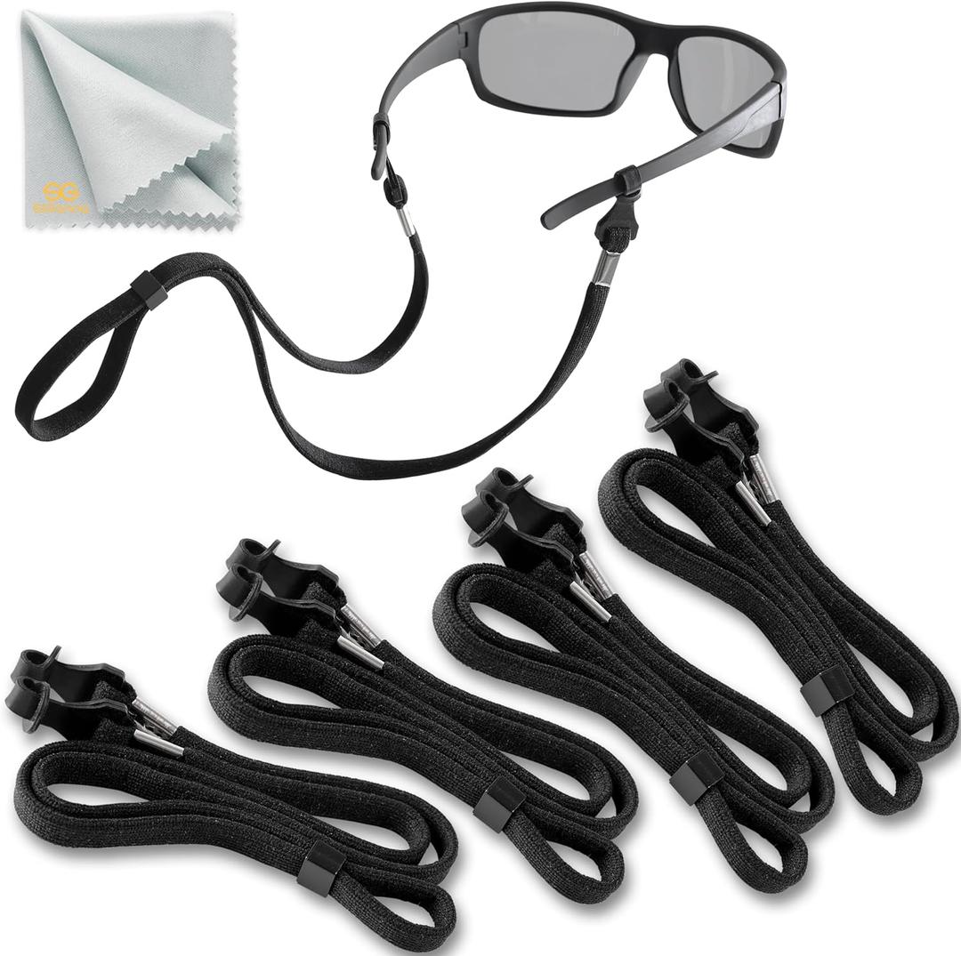SIGONNA Eye Glasses String Holder Strap - Eyeglass Straps Cords for Men Women - Eyeglass Holders Around Neck - Sunglasses String Chain Lanyard Retainer (Black, Pack of 3)