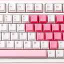 YUNZII B75 PRO Wireless Mechanical Keyboard,75% Layout with Knob,Hot Swap Gasket Custom Structure,Creamy Pre-lubed Switches,RGB Backlit,Bluetooth/Type-C/2.4G for Win/Mac(Milk Switch,Pink)